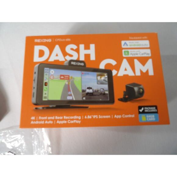 Rexing CPDuo-686 Dash Cam Front & Rear Recording Touch Screen 4K 6.86" New Open - Picture 2 of 8